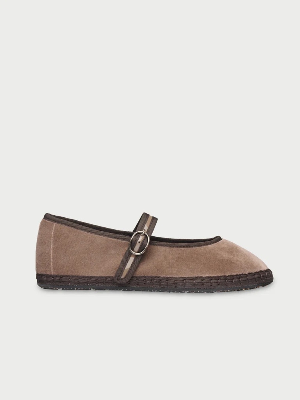 Flabelus Pierre Beige Velvet Mary Jane Flats EU 41 NIB Handmade Spain